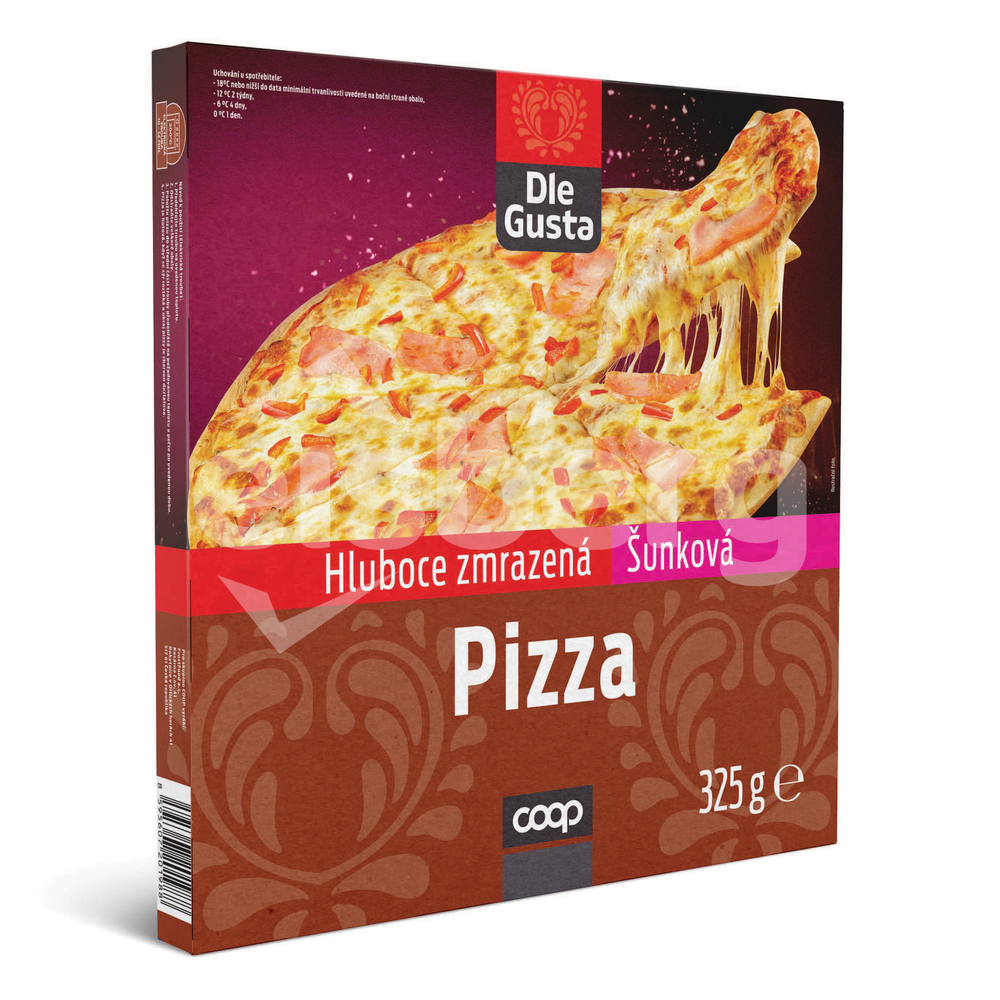 DLE GUSTA Pizza šunková 325 g zmrazená