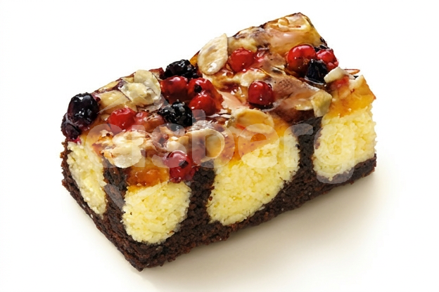 Řez s příchutí mandlí a s lesním ovocem - dopečeno