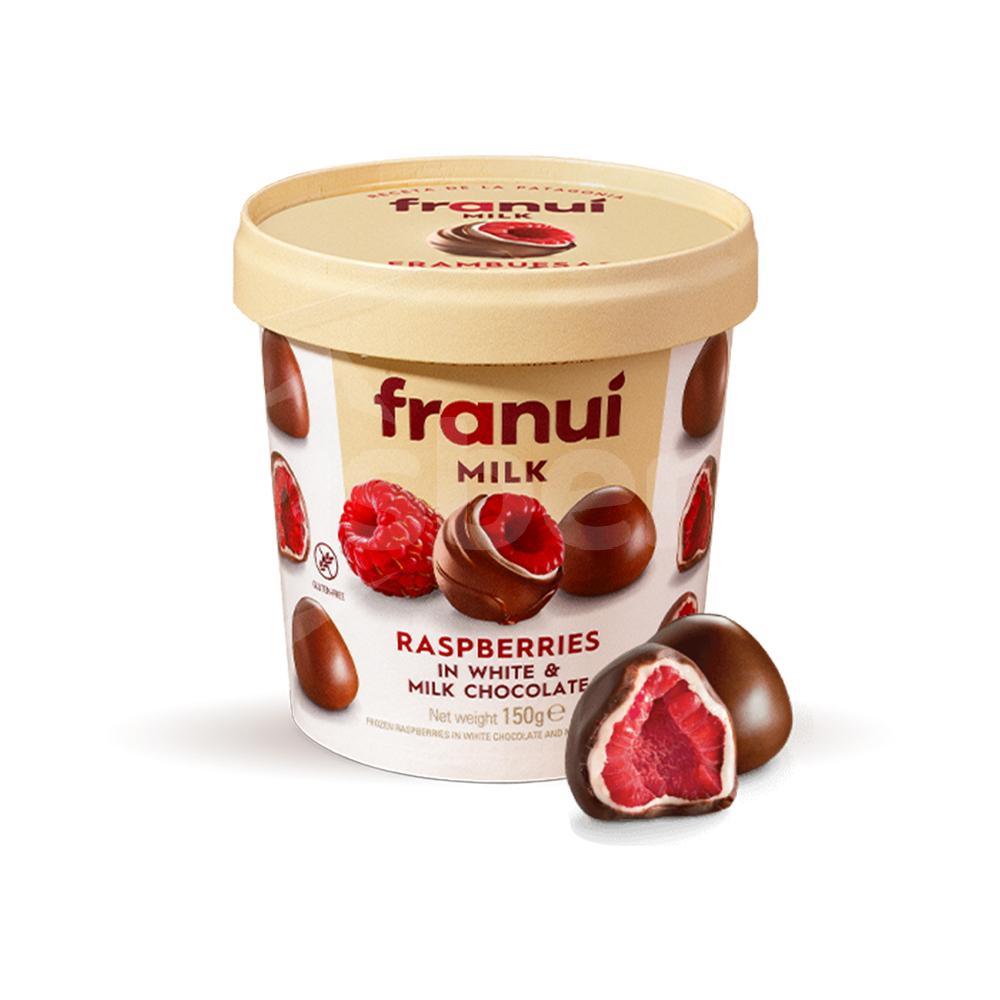 Franuí Maliny v bílé a mléčné čokoládě