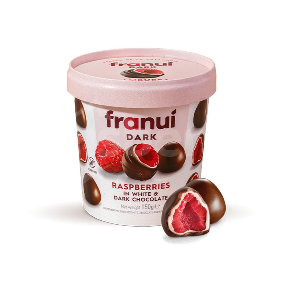 Franuí Maliny v bílé a hořké čokoládě