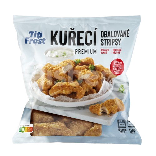 Kuřecí stripsy obalované Premium 5x1kg TipFrost