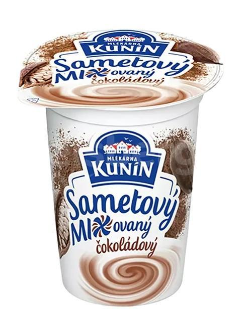 Sametový jogurt mixovaný čokoládový Kunín