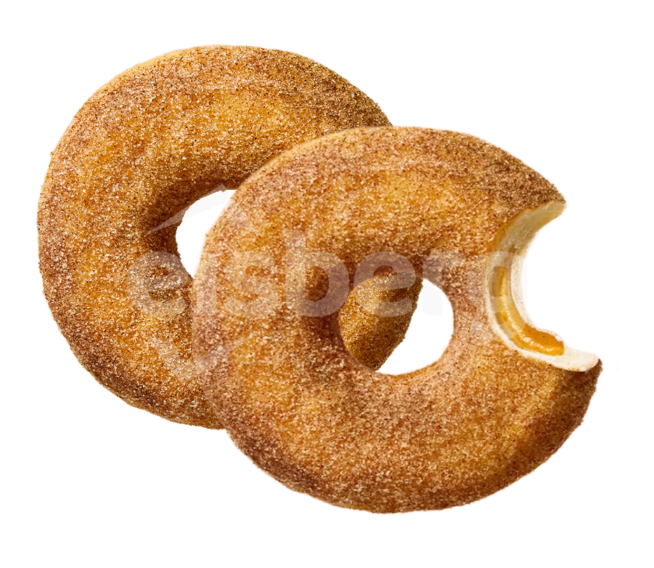 Donut skořicový s jablečnou náplní - dopečeno