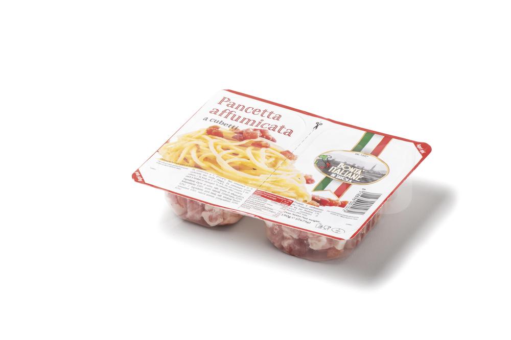 Uzený bůček kostičky "Pancetta affumicata"