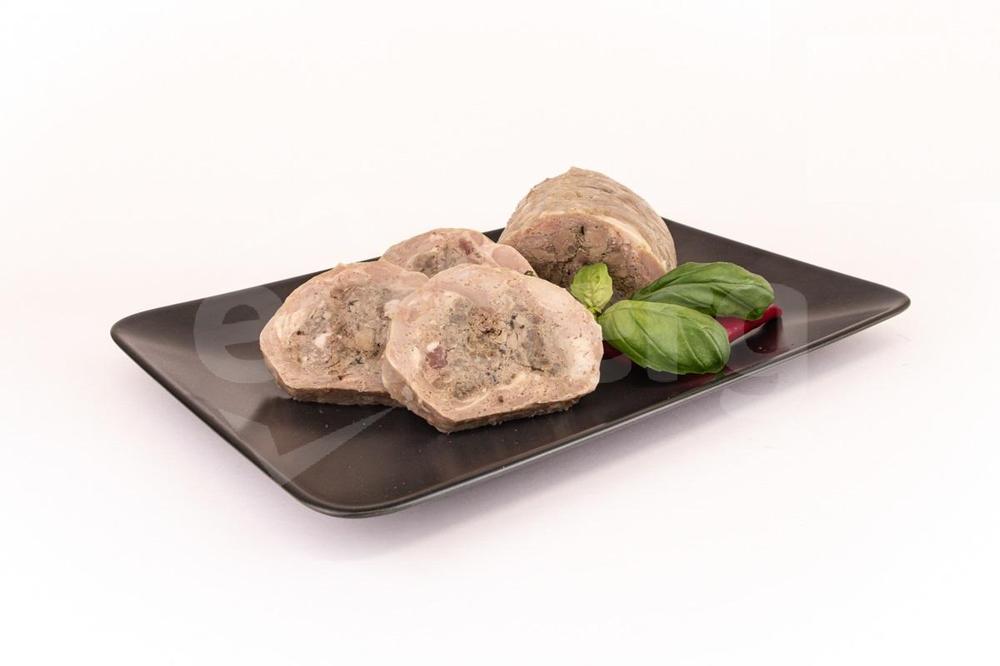 Kuřecí roláda s kachními játry a slaninou Sous-vide BH