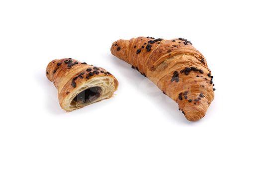 Croissant s lískooříškovou náplní a čokoládou