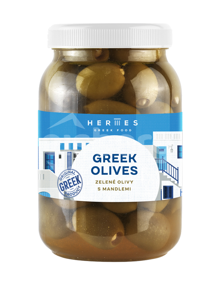 Olivy zelené s mandlí velké