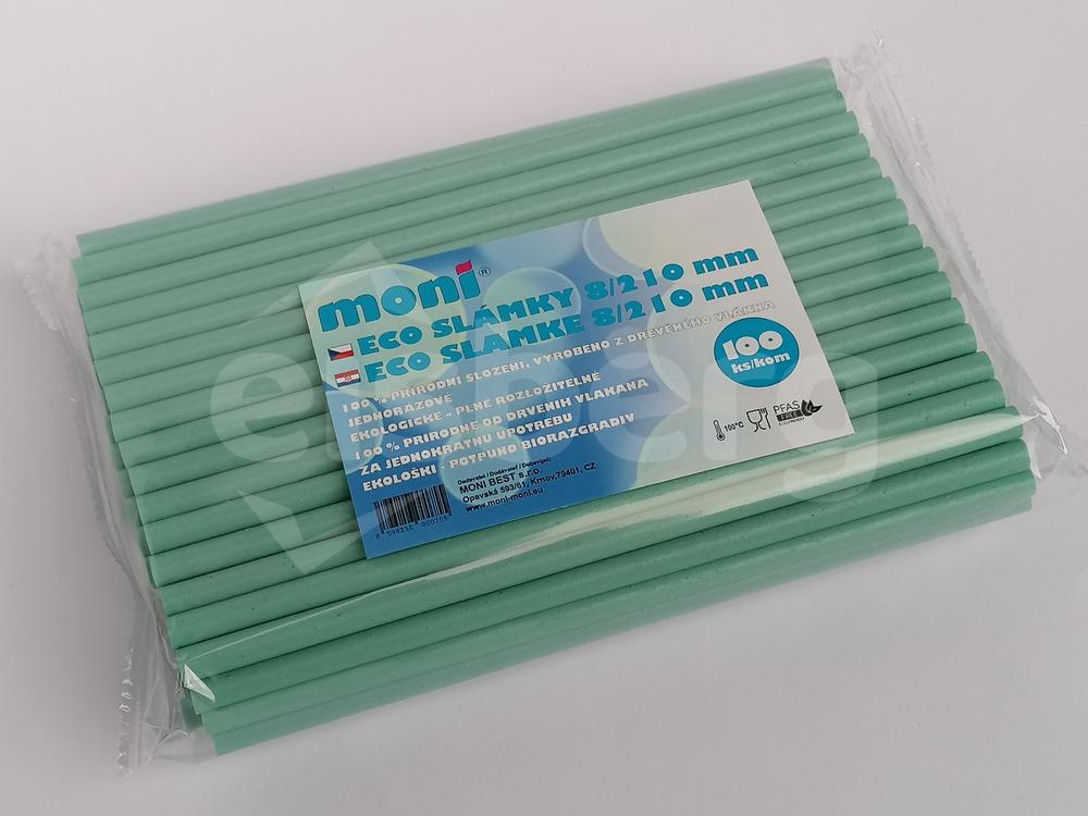 ECO slámka tyrkysová 8/210mm MONI