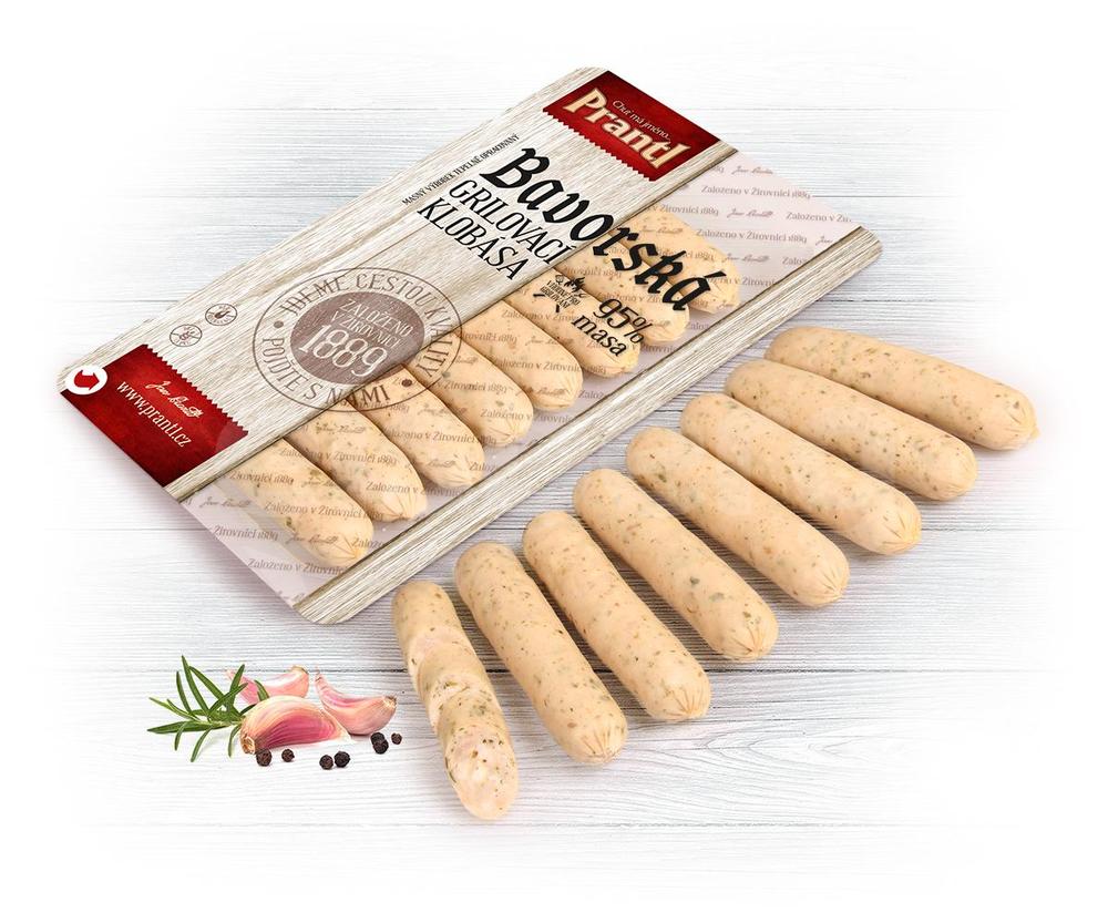 Grilovací (bavorská) bílá klobása