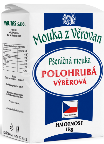 Mouka polohrubá