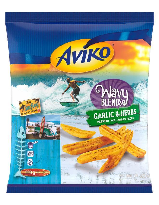 Aviko Wavy Blends Garlic and Herbs