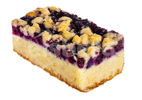 Borůvkový řez s drobenkou - dopečeno