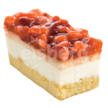 Smetanový řez s jahodami