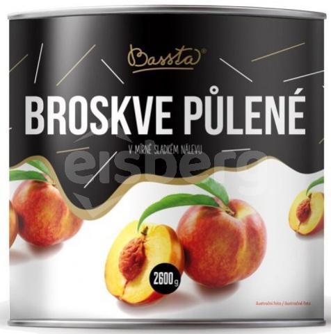 Broskve loupané půlené P