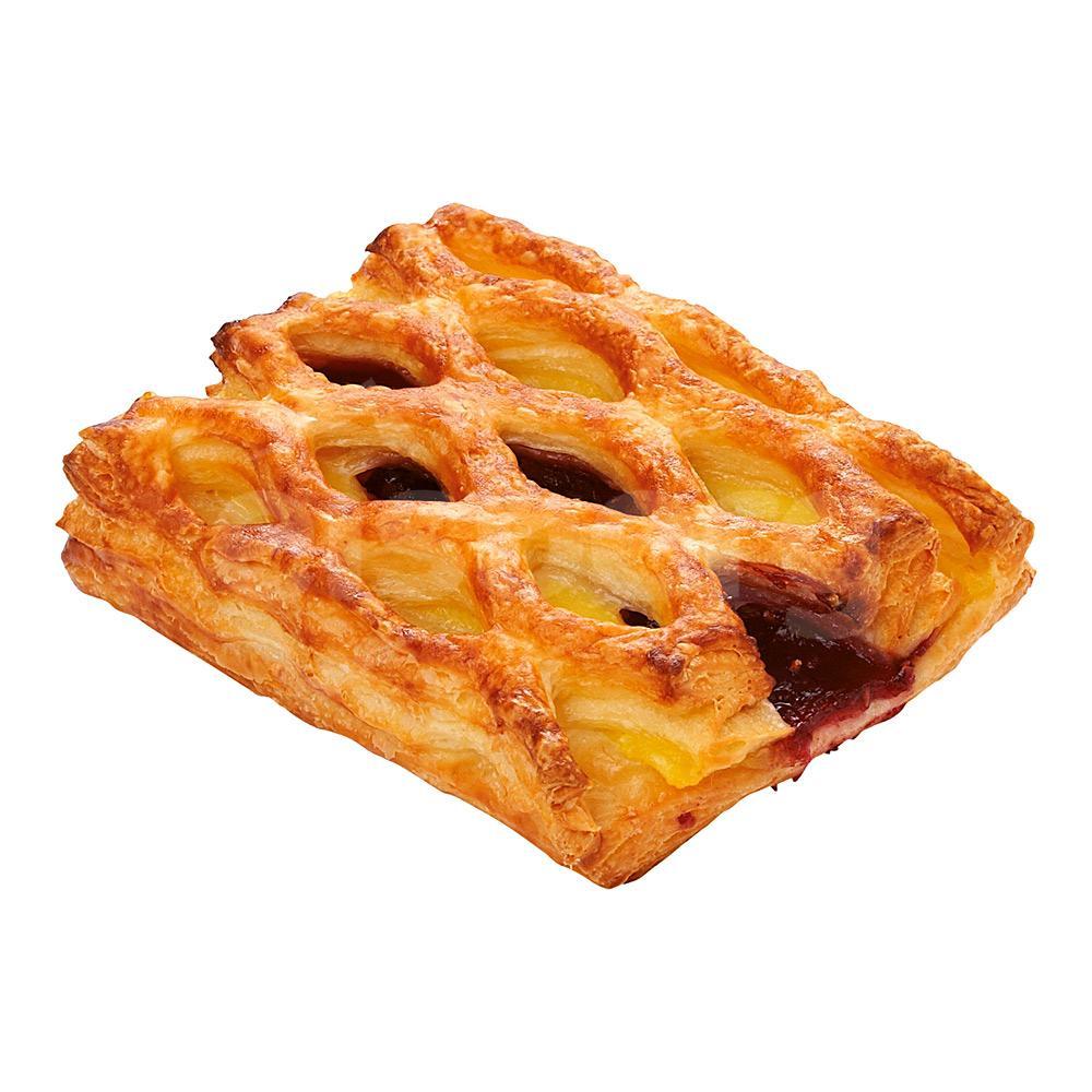 Mřížka puding a maliny