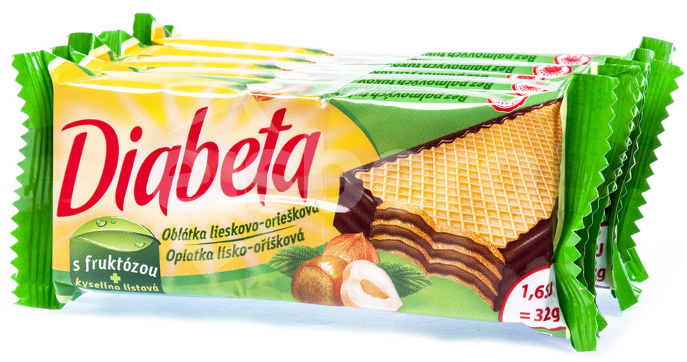Diabeta Oříšek oplatky