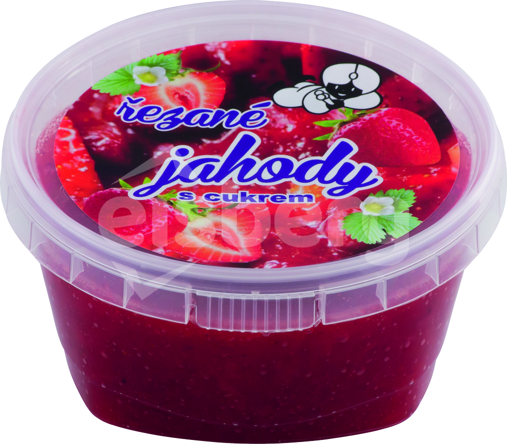 Řezané jahody s cukrem